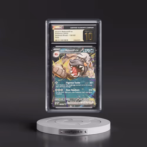 2025 Pokémon Dri EN-Destined Rivals #139 Arven's Mabosstiff EX - Holo (CGC 10 PRISTINE)