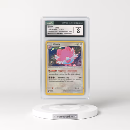 2018 Lost Thunder #153/214 Blissey - Cosmos Holo Strong Bond Tins (CGC 8 NM-MT)