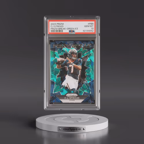 2023 Panini Prizm Prizm Break #PB6 CJ Stroud - Green Ice (PSA 10 GEM MINT)