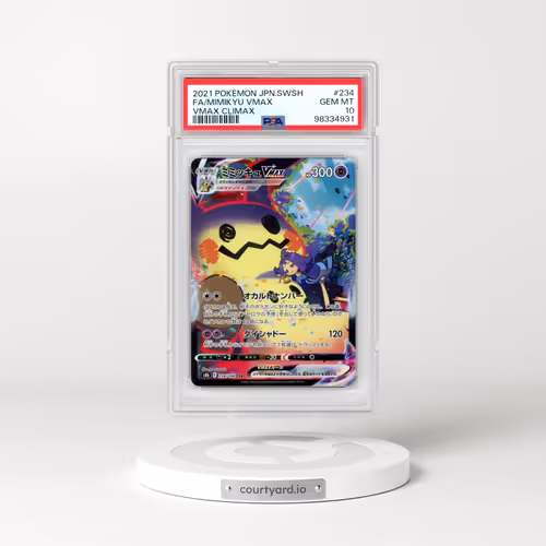2021 Pokémon Sword & Shield Vmax Climax #234 Mimikyu Vmax - Full Art (PSA 10 GEM MINT)