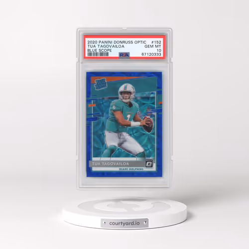2020 Panini Donruss Optic #152 Tua Tagovailoa - Blue Scope (PSA 10 GEM MINT)
