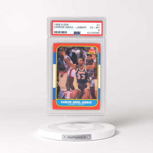 1986 Fleer #1 Kareem Abdul-Jabbar (PSA 6 EX-MT)
