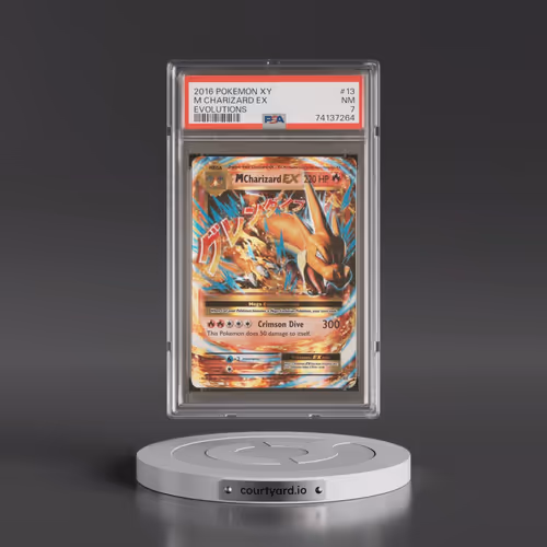 2016 Pokémon XY Evolutions #13 M Charizard EX - Holo (PSA 7 NM)