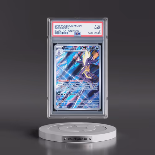 2025 Pokémon Pfl EN-Phantasmal Flames #103 Toxtricity - Illustration Rare (PSA 9 MINT)