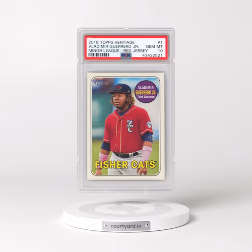 2018 Topps Heritage Minor League #1 Vladimir Guerrero Jr. - Red Jersey (PSA 10 GEM MINT)