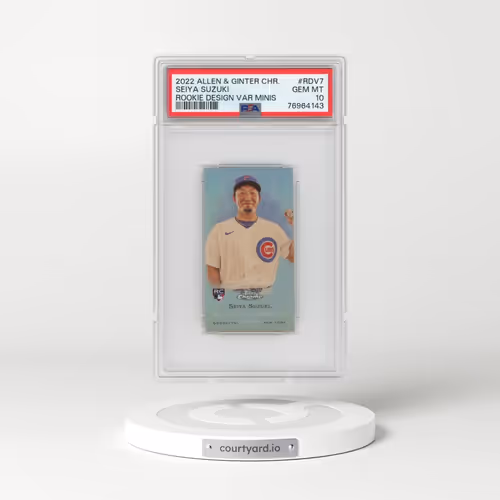 2022 Topps Allen & Ginter Chrome Rookie Design Variation Minis #RDV7 Seiya Suzuki (PSA 10 GEM MINT)