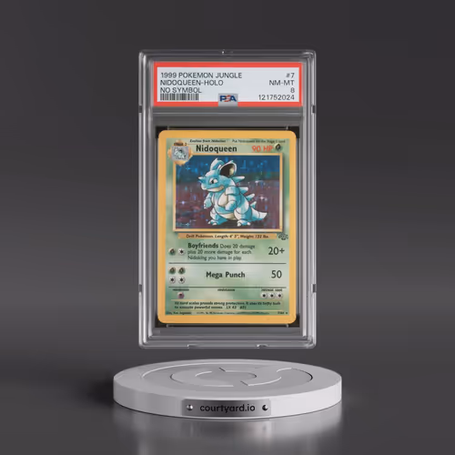1999 Pokémon Jungle #7 Nidoqueen - Holo No Symbol (PSA 8 NM-MT)