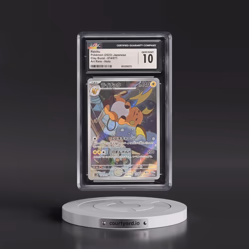 2023 Clay Burst #074/071 Raichu - Art Rare Holo (CGC 10 GEM MINT)
