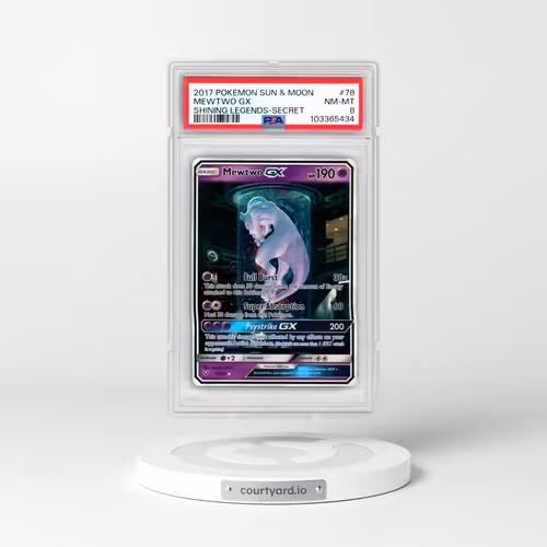 2017 Pokémon Sun & Moon Shining Legends #78 Mewtwo GX - Holo Secret (PSA 8 NM-MT)