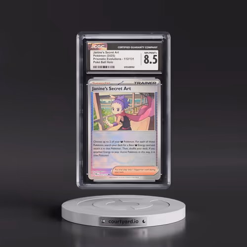2024 Prismatic Evolutions - PRE EN #112/131 Janine's Secret Art - Poké Ball Holo (CGC 8.5 NM-MT+)