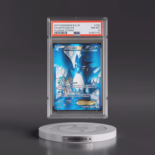 2013 Pokémon Black & White Plasma Storm #132 Articuno EX - Holo Full Art (PSA 8 NM-MT)