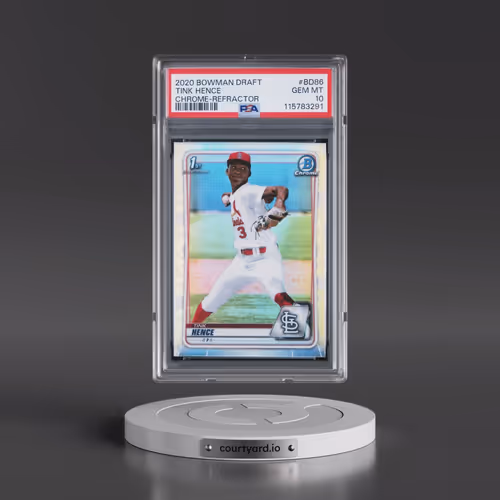 2020 Bowman Draft #BD86 Tink Hence - Chrome-Refractor (PSA 10 GEM MINT)