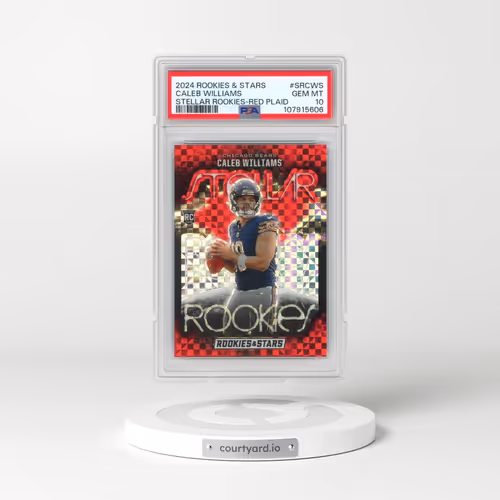 2024 Panini Rookies & Stars Stellar Rookies #SRCWS Caleb Williams - Red Plaid (PSA 10 GEM MINT)