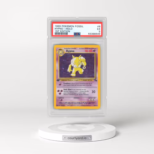 1999 Pokémon Fossil #8 Hypno - 1st Edition Holo (PSA 5 EX)