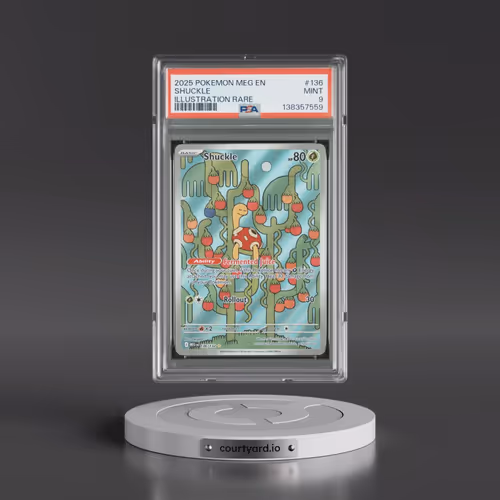 2025 Pokémon Meg EN-Mega Evolution #136 Shuckle - Illustration Rare (PSA 9 MINT)