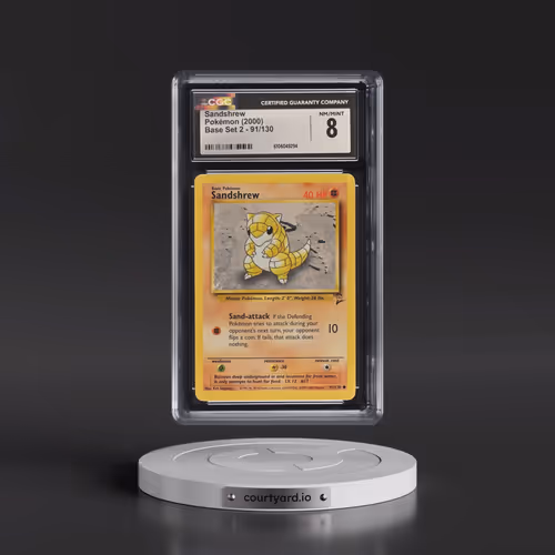 2000 Base Set 2 #91/130 Sandshrew (CGC 8 NM-MT)
