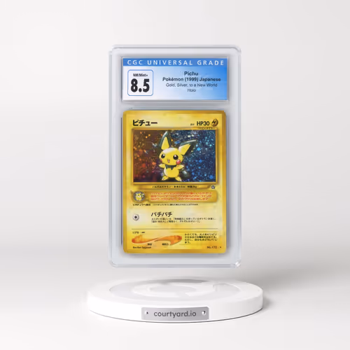 1999 Gold, Silver, to a New World Pichu - Holo (Period on 2nd Line in Text Box at Bottom Right) (CGC