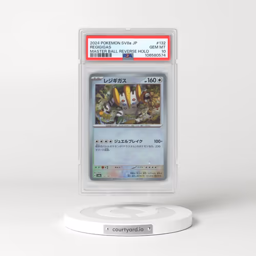 2024 Pokémon Sv8a-Terastal Fest EX #132 Regigigas - Reverse Holo Master Ball (PSA 10 GEM MINT)