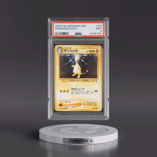 2000 Pokémon Neo #181 Ampharos - Holo (PSA 9 MINT)