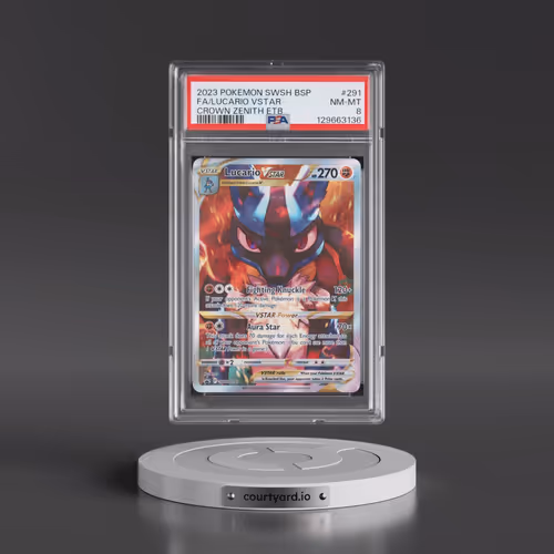 2023 Pokémon Swsh Black Star Promo #291 Lucario Vstar - Full Art Crown Zenith Elite Trainer Box (PSA