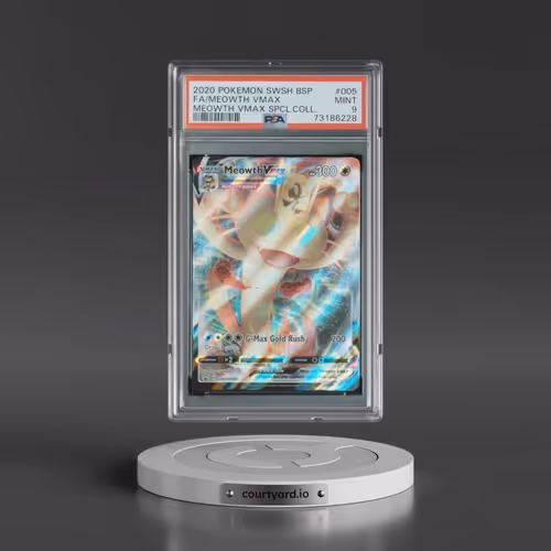2020 Pokémon Swsh Black Star Promo #005 Meowth Vmax - Full Art Meowth Vmax Special Collection (PSA 9