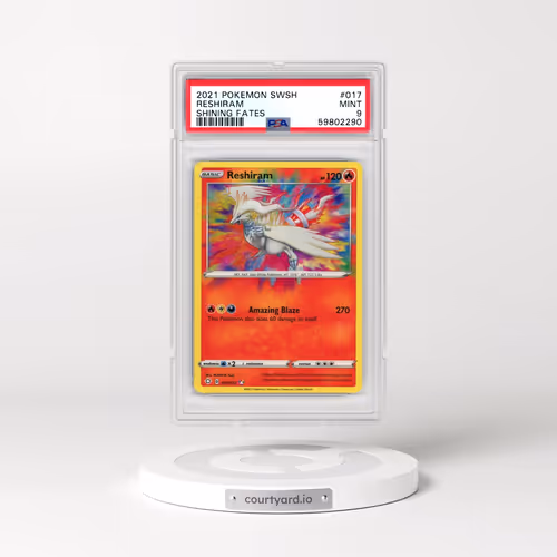 2021 Pokémon Sword & Shield Shining Fates #017 Reshiram (PSA 9 MINT)