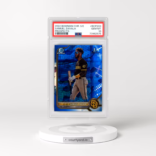 2022 Bowman Chrome Sapphire Edition Prospects #BCP203 Samuel Zavala (PSA 10 GEM MINT)