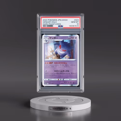 2022 Pokémon Sword & Shield Dark Phantasma #023 Gengar - Holo (PSA 10 GEM MINT)