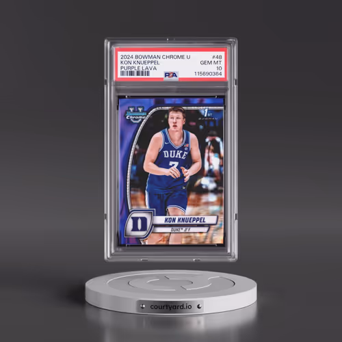 2024 Bowman Chrome University #48 Kon Knueppel - Purple Lava (PSA 10 GEM MINT)