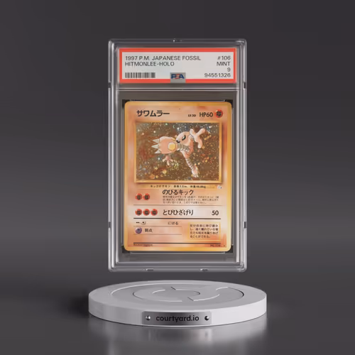 1997 Pokémon Fossil #106 Hitmonlee - Holo (PSA 9 MINT)