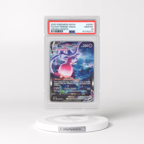 2023 Pokémon Sword and Shield Crown Zenith #GG47 Hatterene Vmax - Full Art (PSA 10 GEM MINT)