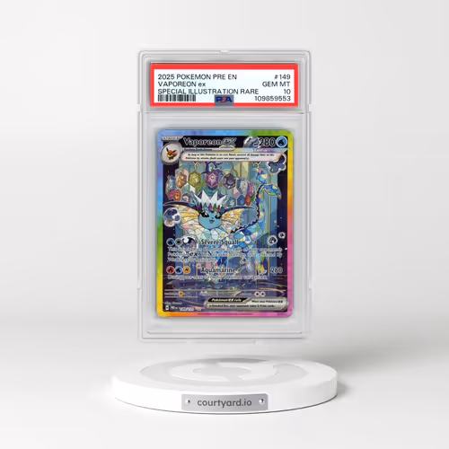 2025 Pokémon Pre EN-Prismatic Evolutions #149 Vaporeon EX - Holo Special Illustration Rare (PSA 10 GEM MINT)