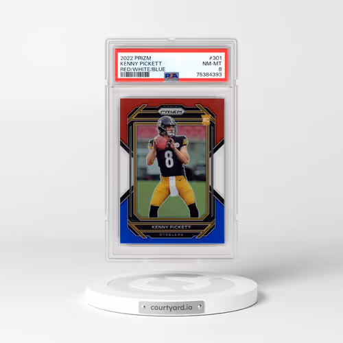 2022 Panini Prizm #301 Kenny Pickett - Red/White/Blue (PSA 8 NM-MT)