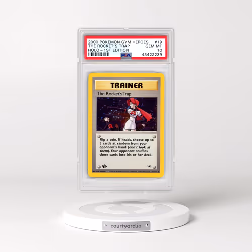 2000 Pokémon Gym Heroes #19 The Rocket's Trap - 1st Edition Holo (PSA 10 GEM MINT)