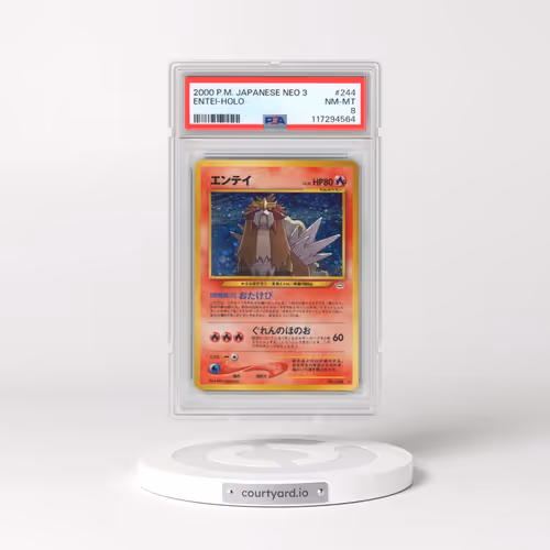 2000 Pokémon Neo 3 #244 Entei - Holo (PSA 8 NM-MT)