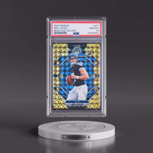2023 Panini Mosaic #377 Will Levis - Reactive Yellow (PSA 10 GEM MINT)