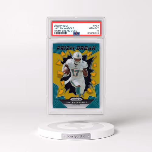 2023 Panini Prizm Prizm Break #PB7 Jaylen Waddle - Gold Prizm (PSA 10 GEM MINT)