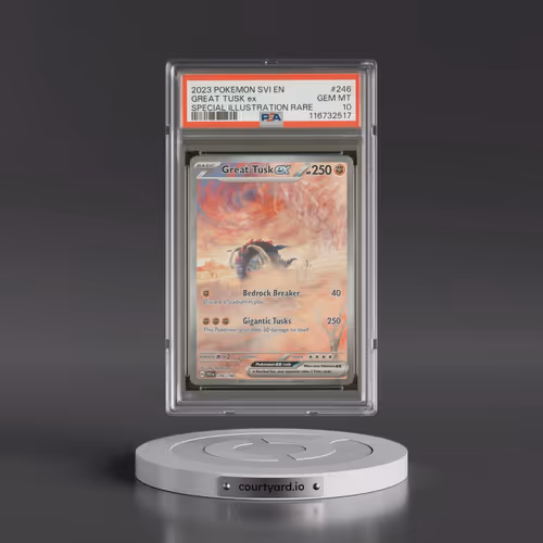 2023 Pokémon Svi EN-Scarlet & Violet #246 Great Tusk EX - Holo Special Illustration Rare (PSA 10 GEM