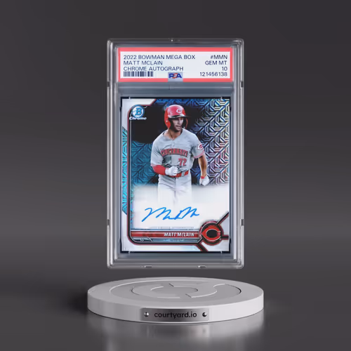 2022 Bowman Mega Box Chrome Autographs #MMN Matt Mclain (PSA 10 GEM MINT)
