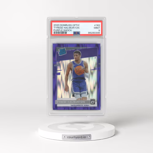 2020 Panini Donruss Optic #162 Tyrese Haliburton - Purple Shock (PSA 9 MINT)
