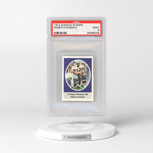1972 Sunoco Stamps Roger Staubach (PSA 9 MINT)