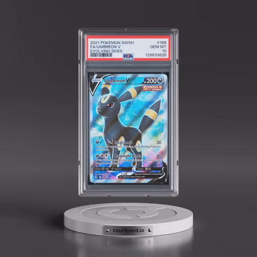 2021 Pokémon Sword & Shield Evolving Skies #188 Umbreon V - Holo Full Art (PSA 10 GEM MINT)