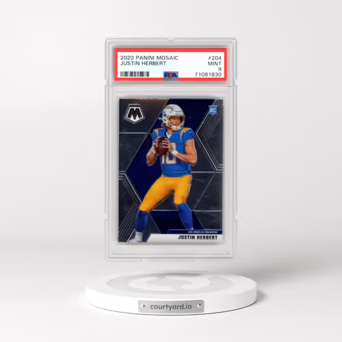 2020 Panini Mosaic #204 Justin Herbert (PSA 9 MINT)