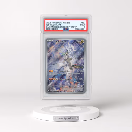 2025 Pokémon Jtg EN-Journey Together #167 N's Reshiram - Enhanced Booster Box Topper (PSA 9 MINT)