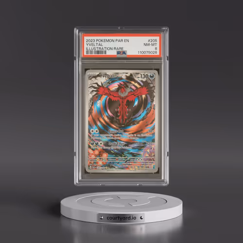 2023 Pokémon Par EN-Paradox Rift #205 Yveltal - Illustration Rare (PSA 8 NM-MT)