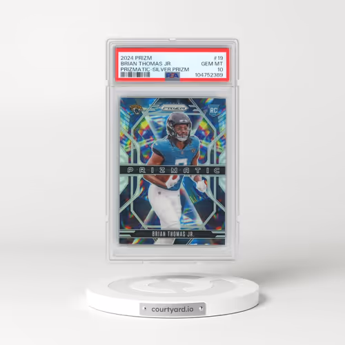 2024 Panini Prizm Prizmatic #19 Brian Thomas Jr. - Silver Prizm (PSA 10 GEM MINT)