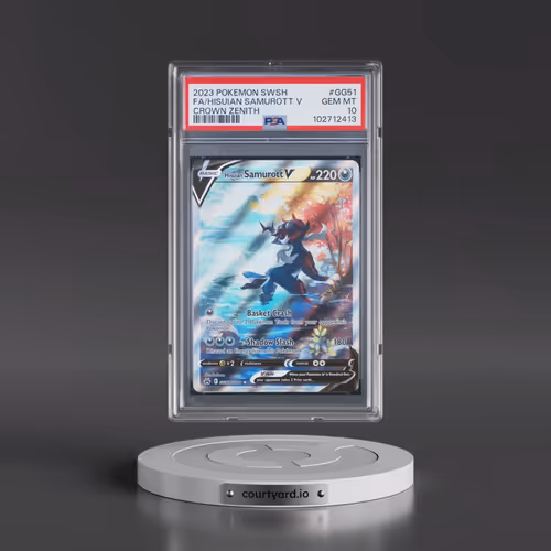 2023 Pokémon Sword and Shield Crown Zenith #GG51 Hisuian Samurott V - Holo Full Art (PSA 10 GEM MINT