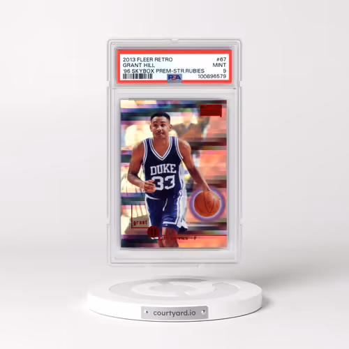 2013 Fleer Retro #67 Grant Hill - '96 Skybox Premium-Star Rubies (PSA 9 MINT)