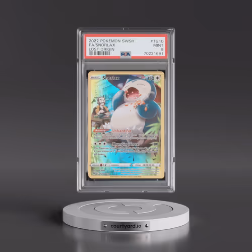 2022 Pokémon Sword & Shield Lost Origin #TG10 Snorlax - Full Art (PSA 9 MINT)