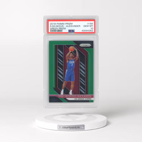 2018 Panini Prizm #184 Shai Gilgeous-Alexander - Green Prizm (PSA 10 GEM MINT)